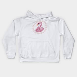 Swan Puff Kids Hoodie